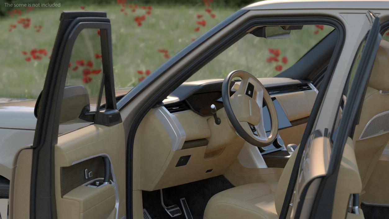 Range Rover 2022 Lights OFF Rigged 3D model