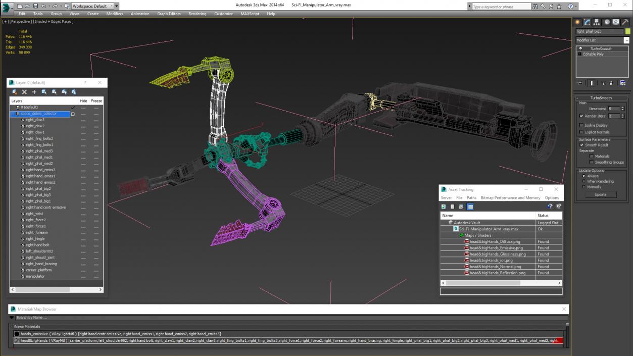 Sci-Fi Manipulator Arm 3D