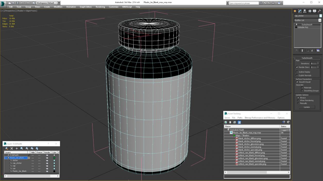 Plastic Jar Blank 3D