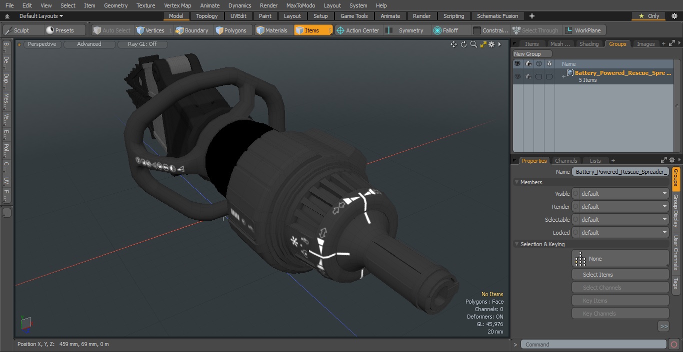 3D Battery Powered Rescue Spreader Tool