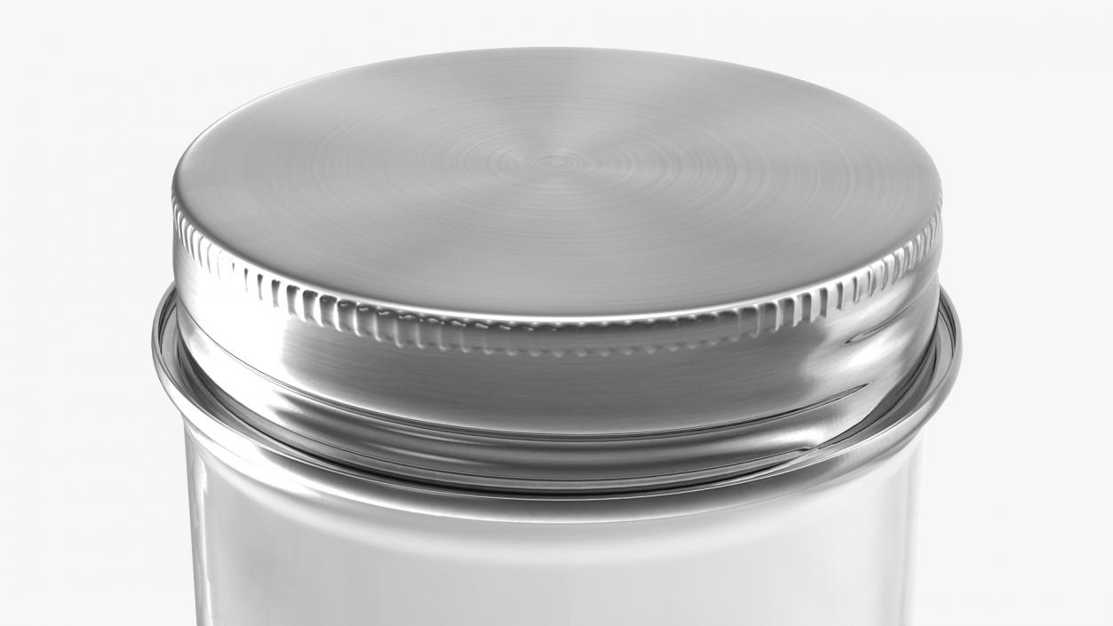 3D model Kitchen Storage Glass Jar with Steel Lid