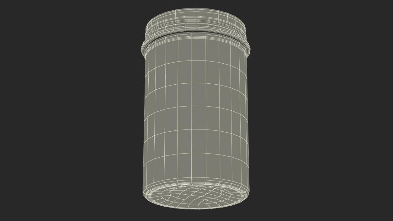 3D model Kitchen Storage Glass Jar with Steel Lid