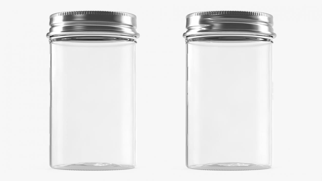 3D model Kitchen Storage Glass Jar with Steel Lid