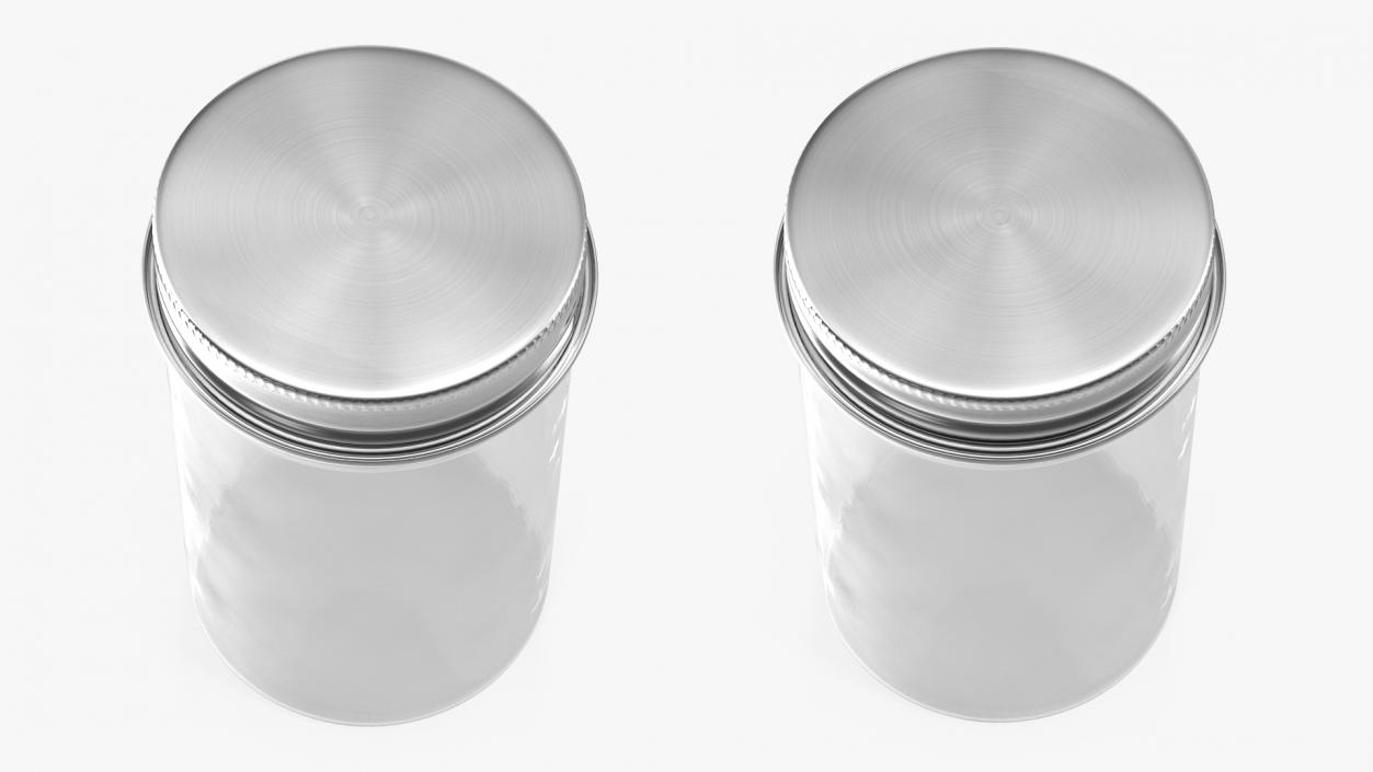 3D model Kitchen Storage Glass Jar with Steel Lid