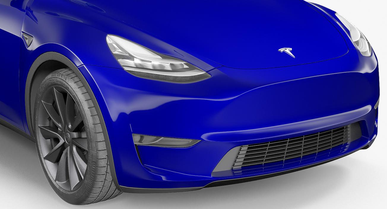 3D Tesla Model Y Blue model