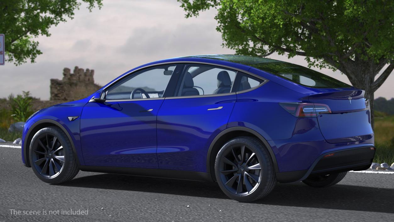 3D Tesla Model Y Blue model