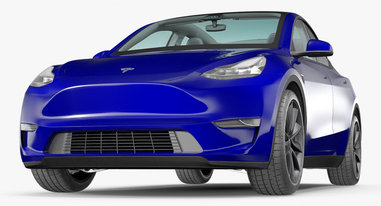 3D Tesla Model Y Blue model