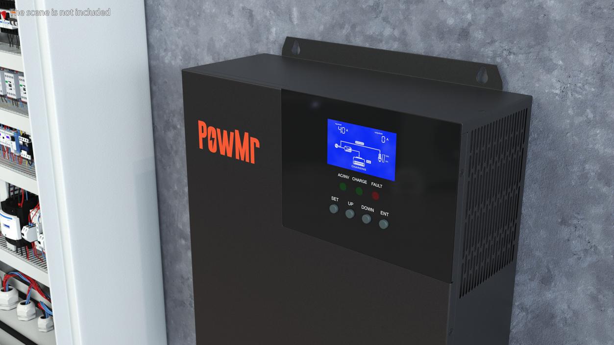 3D PowMr Solar Inverter Charger model