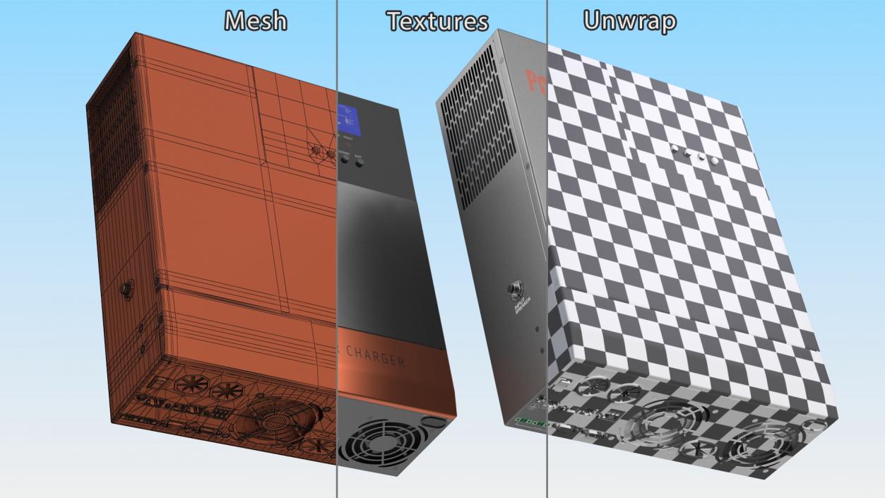 3D PowMr Solar Inverter Charger model