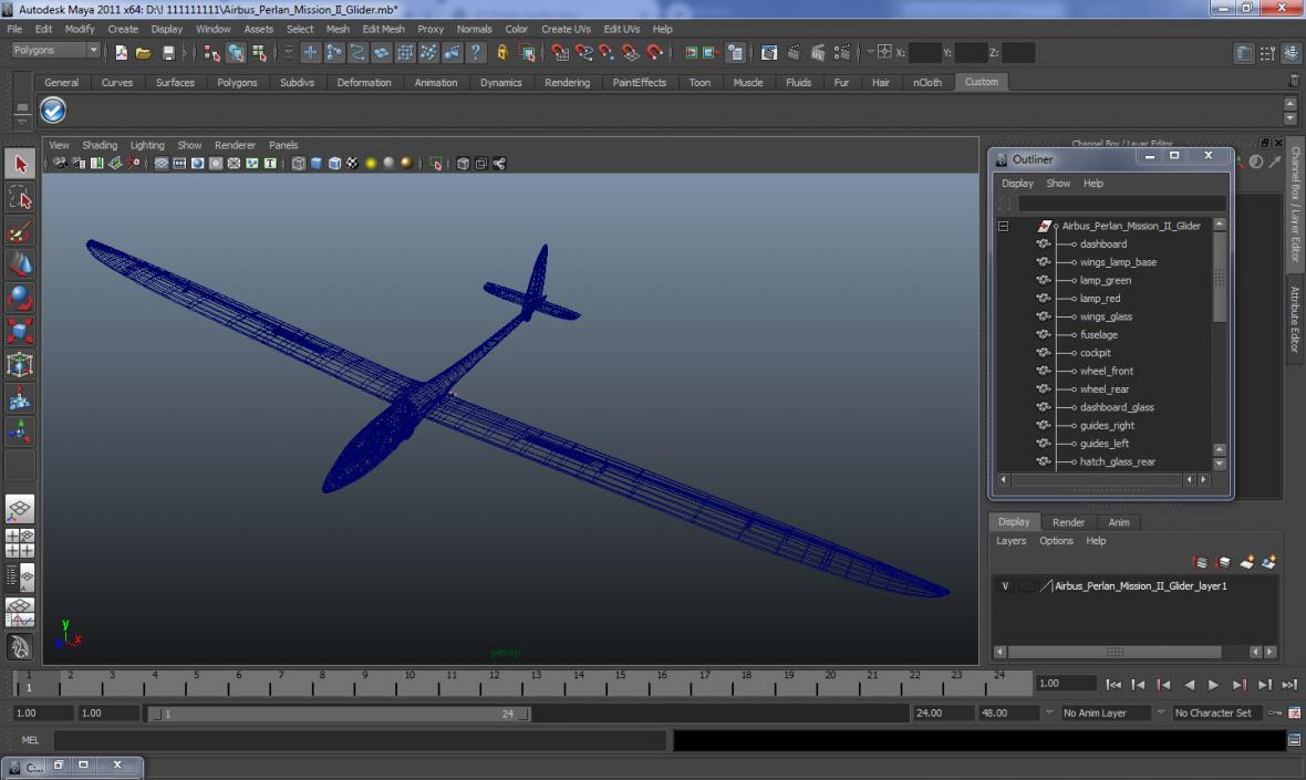 3D Airbus Perlan Mission II Glider