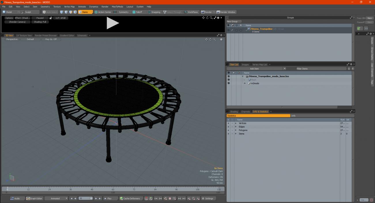 3D Fitness Trampoline model