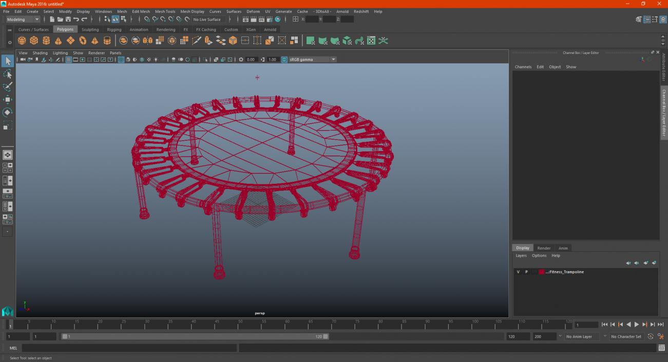 3D Fitness Trampoline model