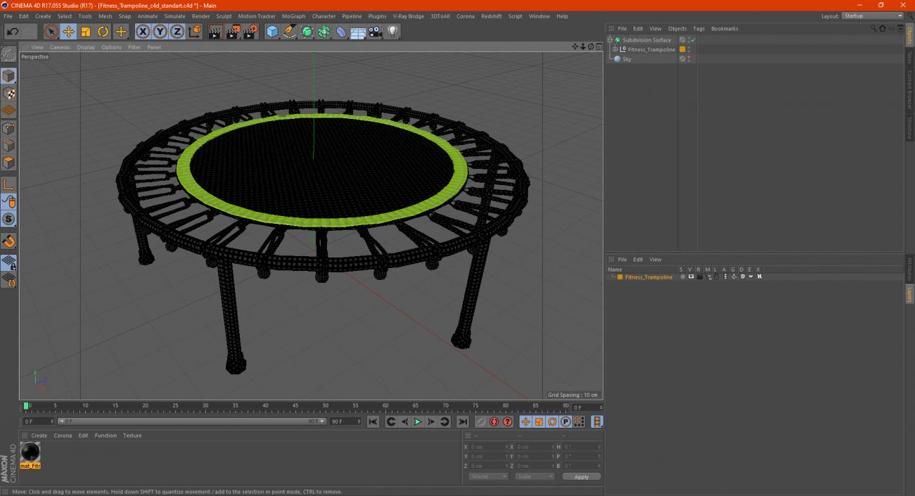 3D Fitness Trampoline model