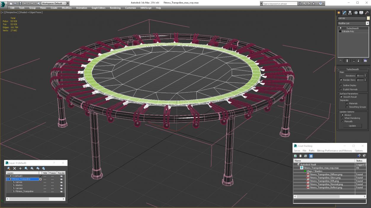 3D Fitness Trampoline model