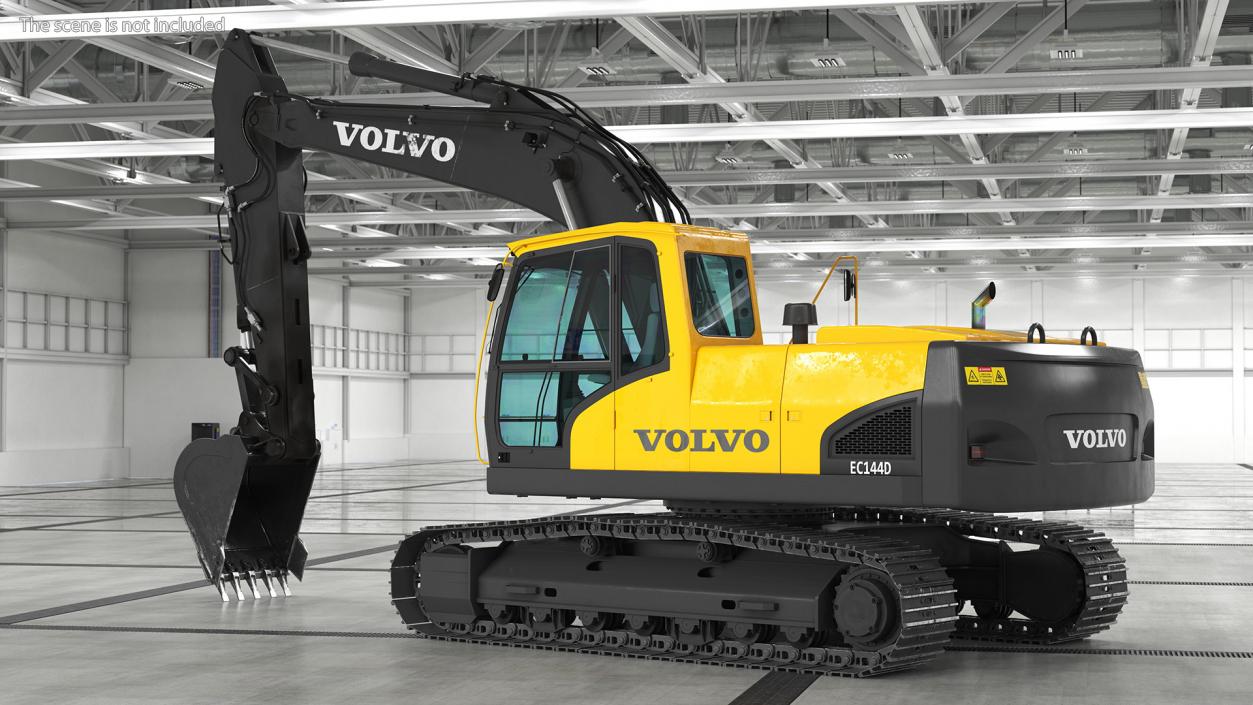 Large Tracked Excavator Volvo 3D model