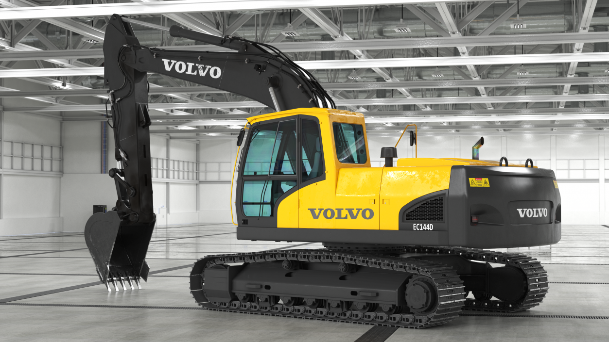 Large Tracked Excavator Volvo 3D model