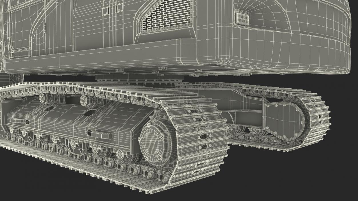 Large Tracked Excavator Volvo 3D model