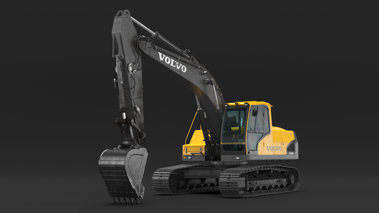 Large Tracked Excavator Volvo 3D model