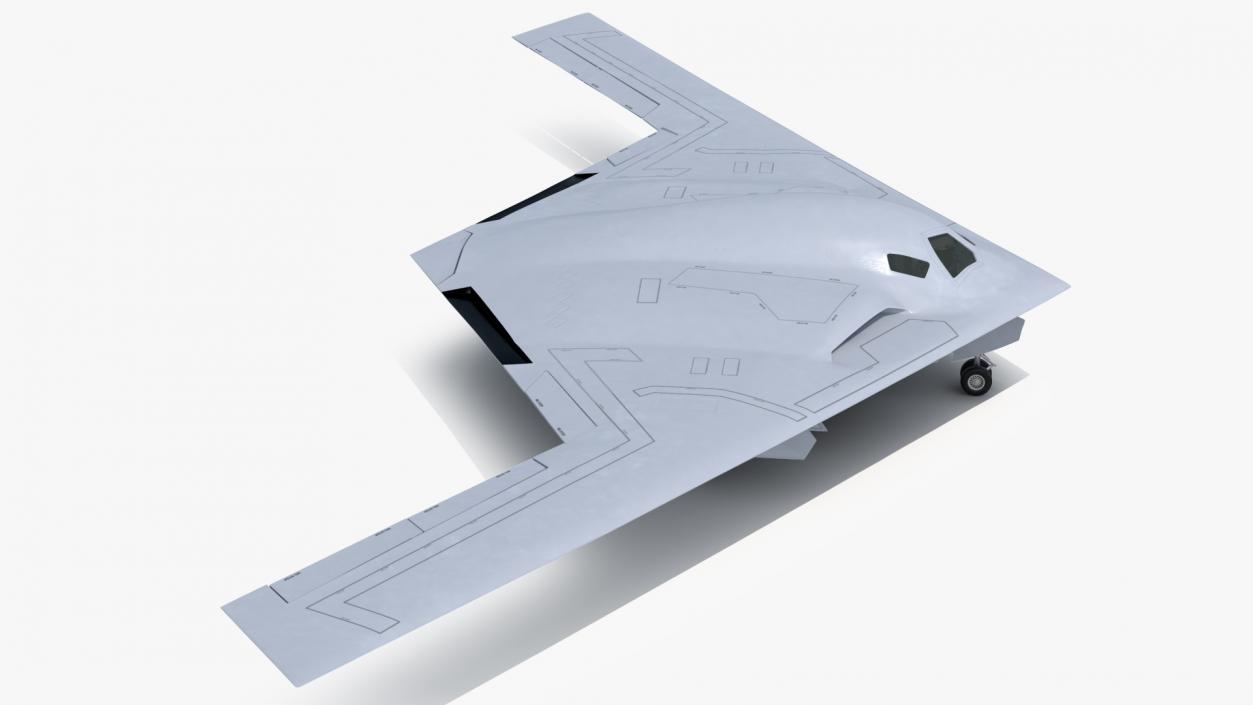 3D Long-Range Military Aircraft model