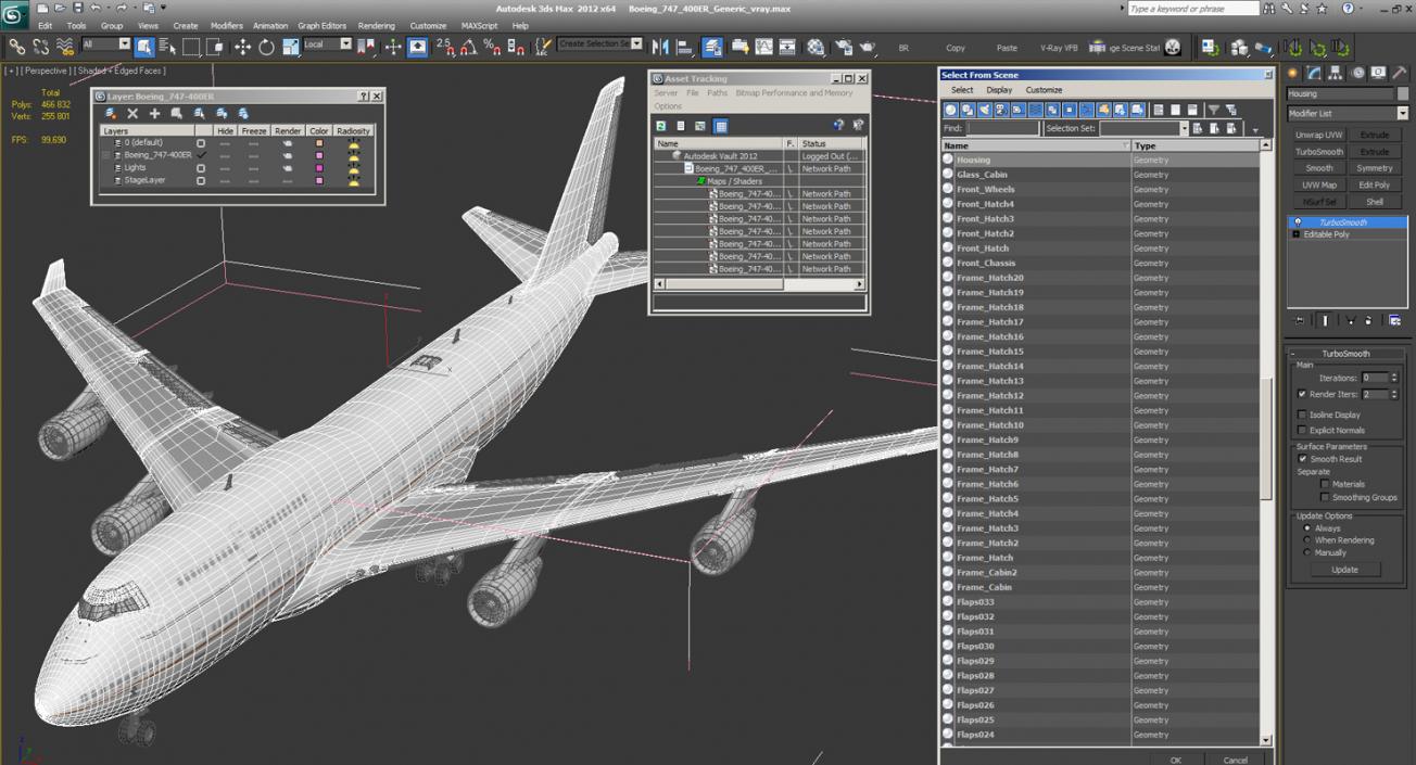 Boeing 747-400ER Generic 3D model