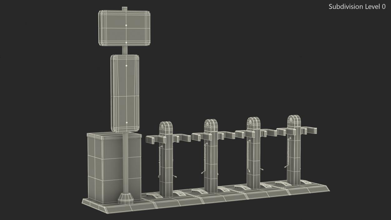 3D Electric Scooter Charging Station model