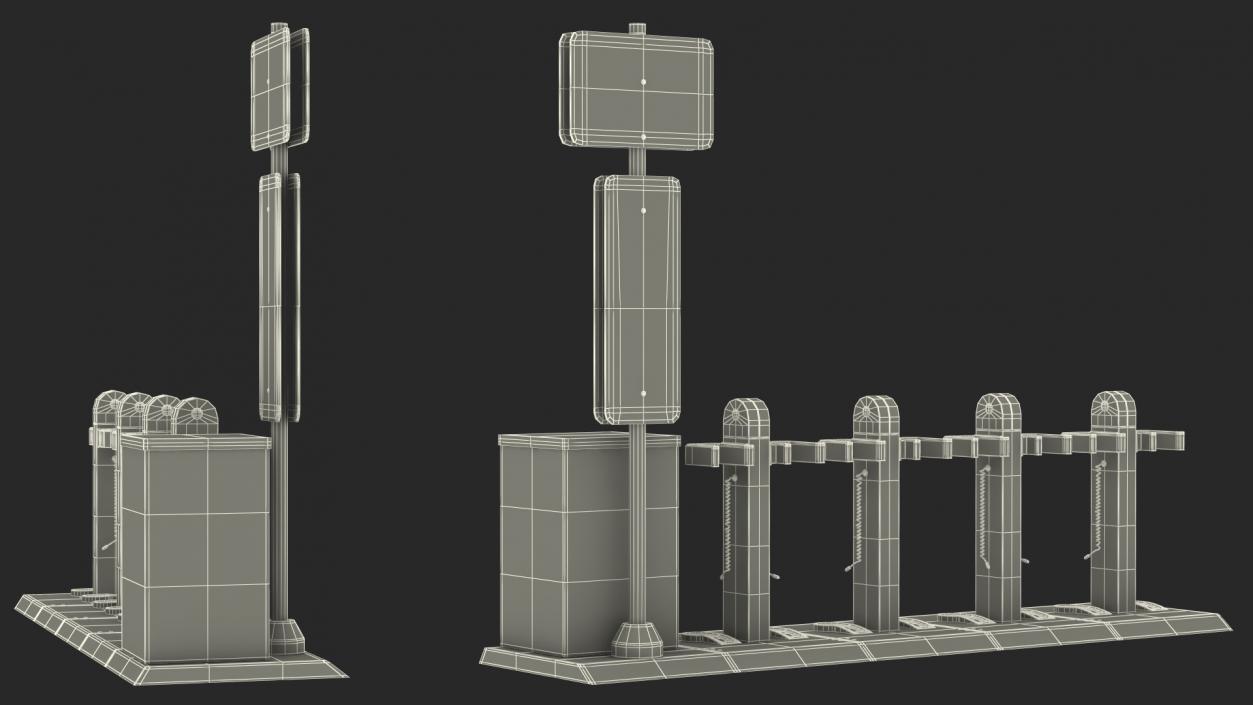 3D Electric Scooter Charging Station model