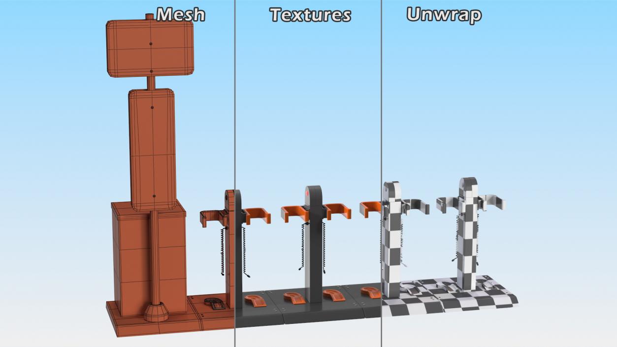 3D Electric Scooter Charging Station model