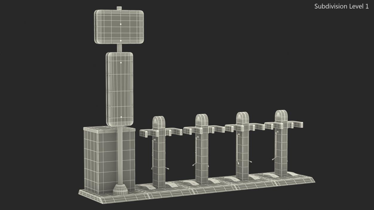 3D Electric Scooter Charging Station model