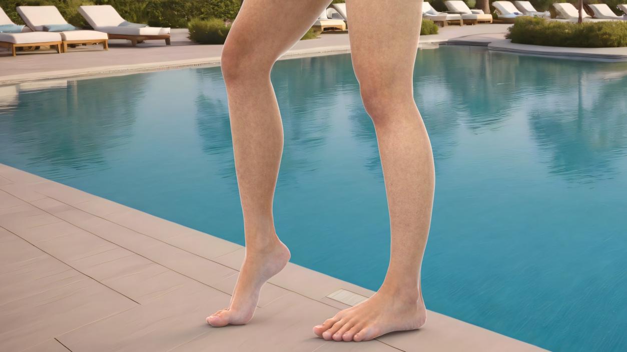 3D Realistic Female Lower Legs and Feet