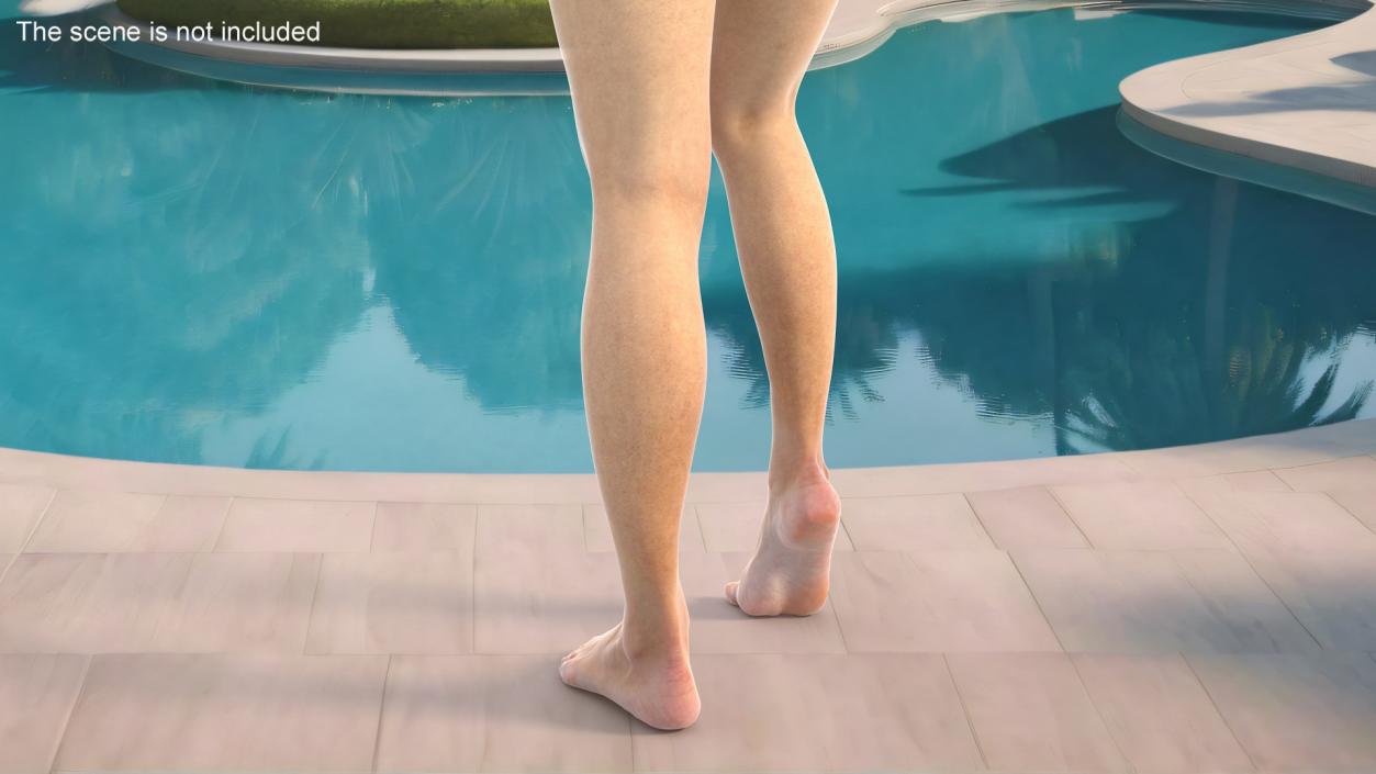 3D Realistic Female Lower Legs and Feet