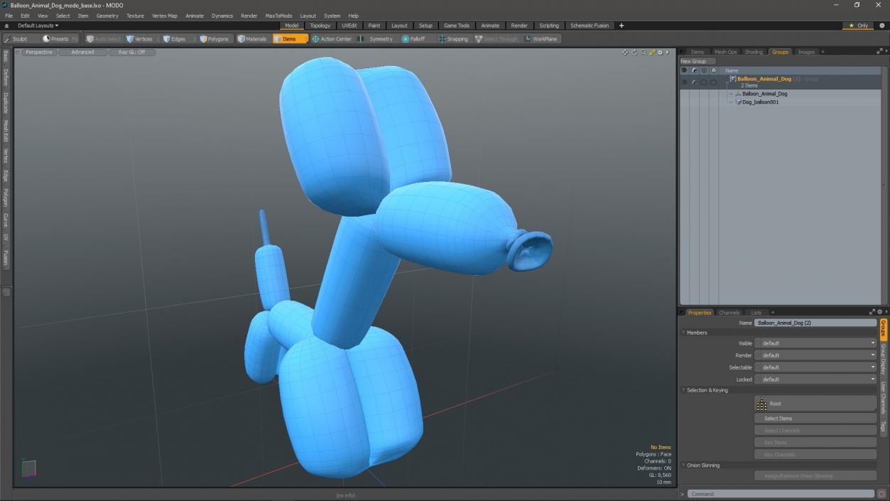 3D Balloon Animal Dog model