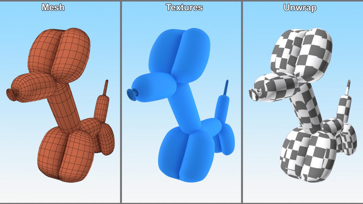 3D Balloon Animal Dog model