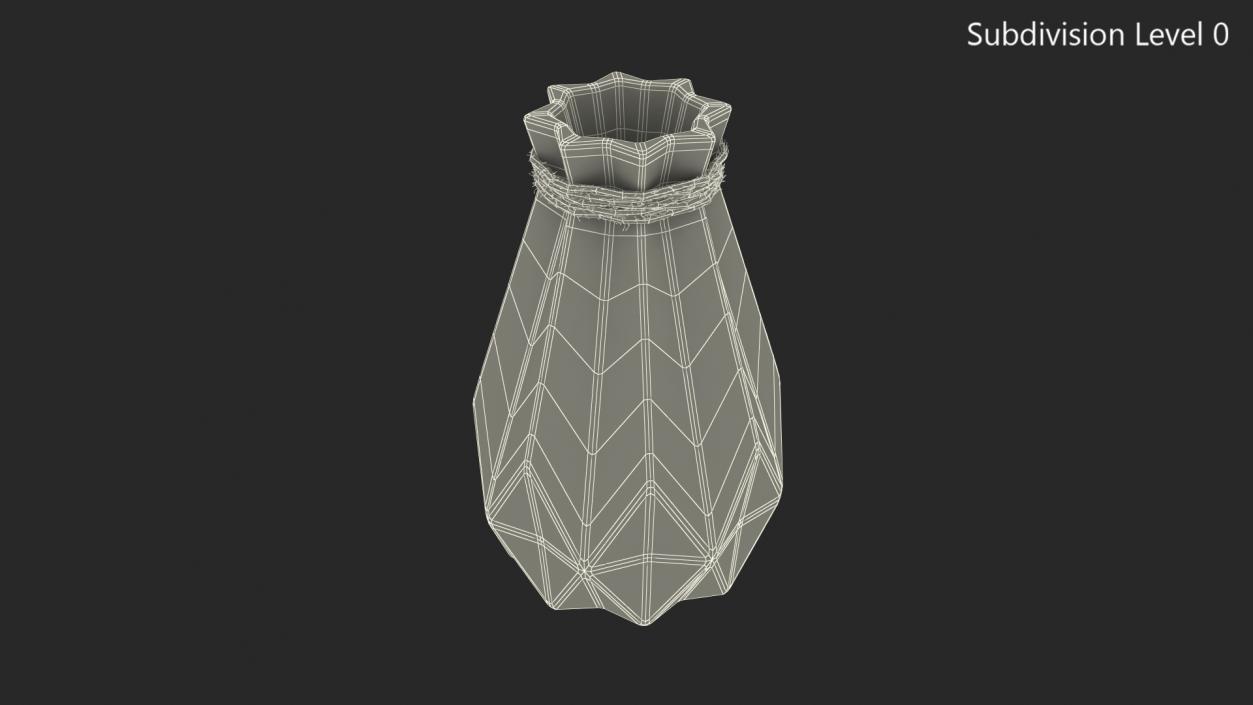 3D Modern Fashion Diamond shape Vase model