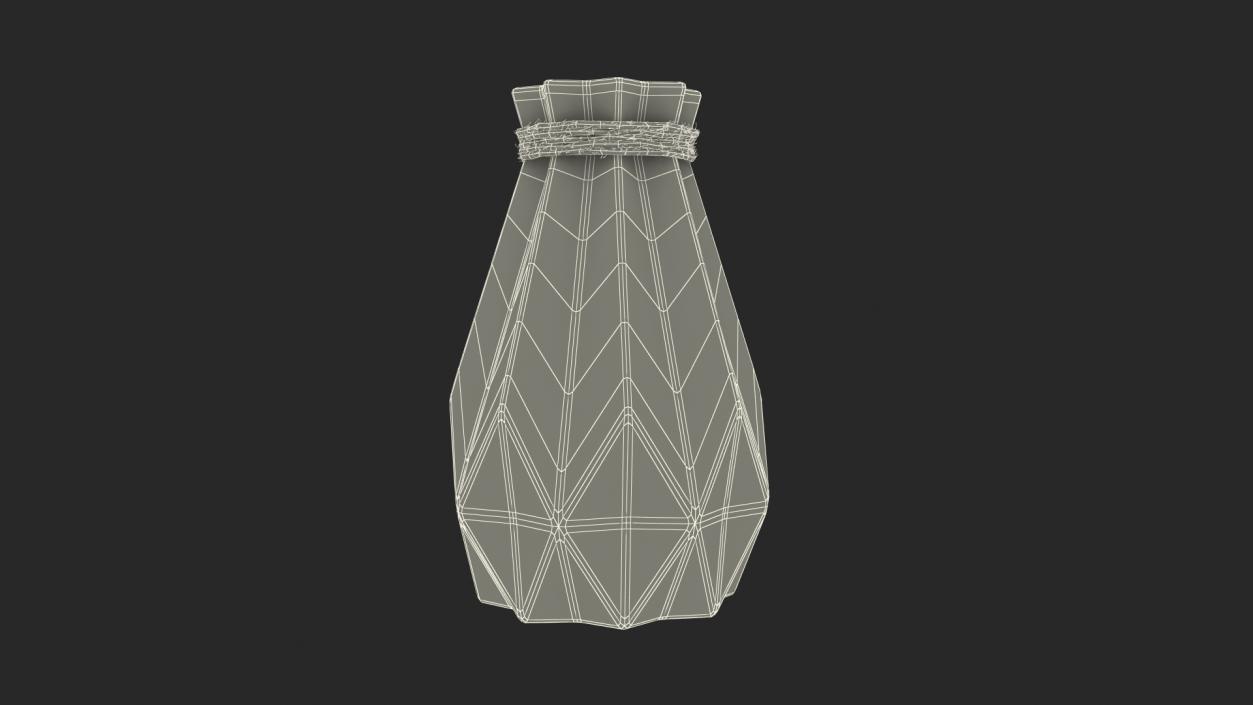 3D Modern Fashion Diamond shape Vase model