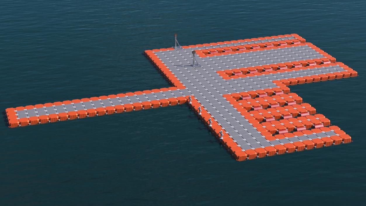 3D model Modular Floating Pontoon Cubes