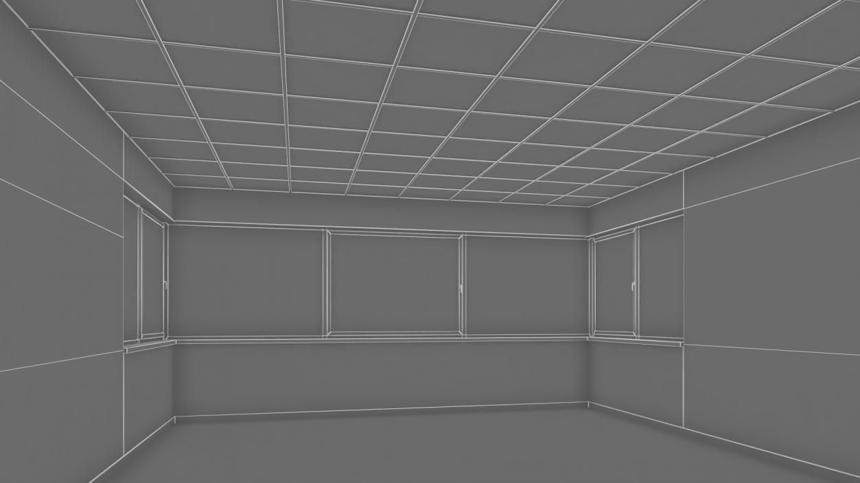 3D Training Seminar Room Empty White model