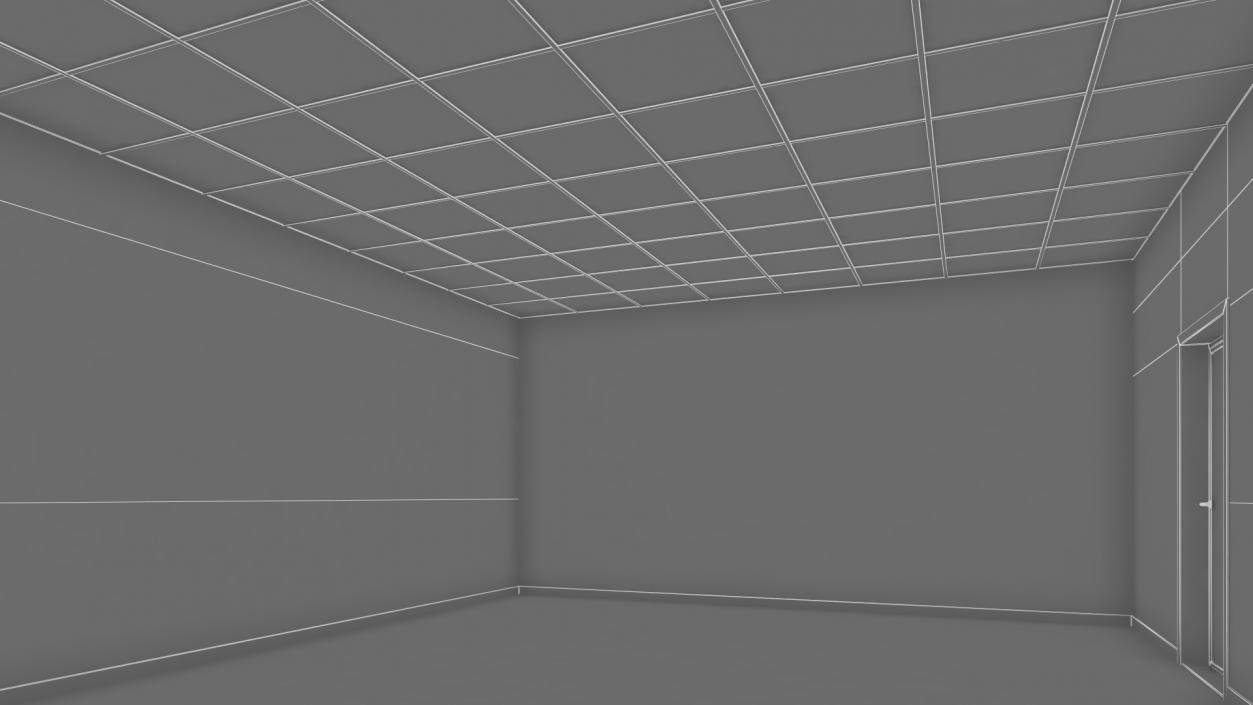 3D Training Seminar Room Empty White model