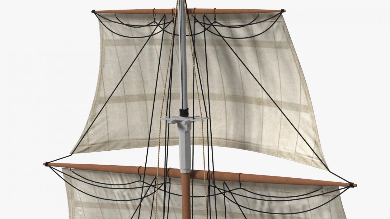 3D Foremast Raised Sails