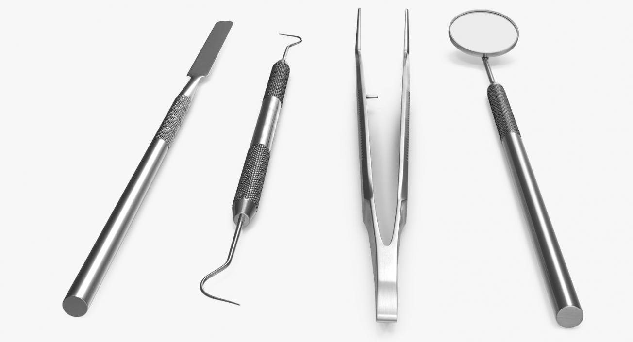 3D Basic Dental Instruments Set model