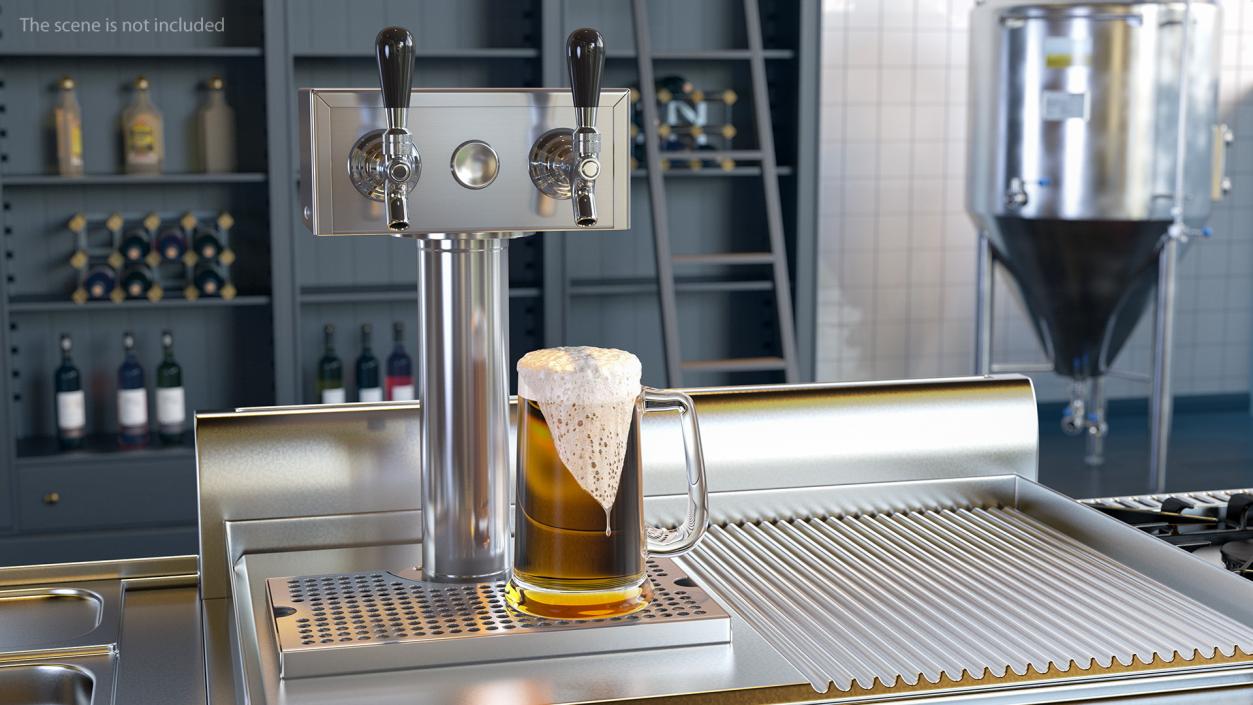 3D model Beer Dispenser Kegerator Tower