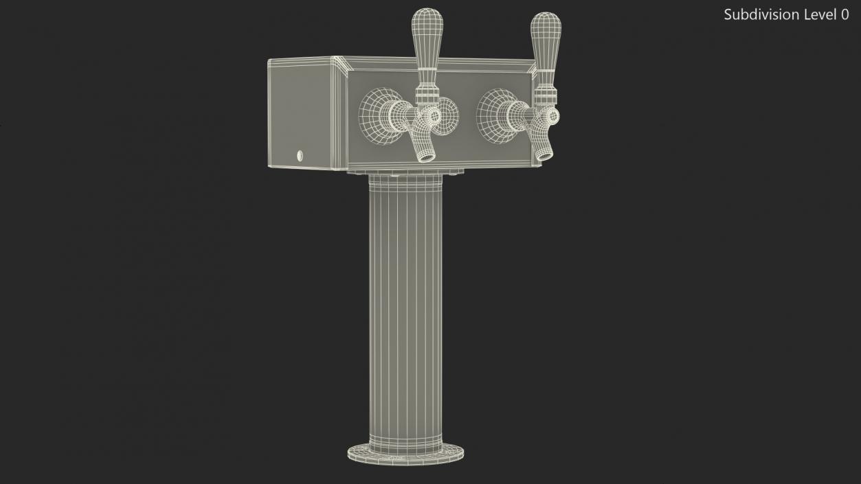 3D model Beer Dispenser Kegerator Tower