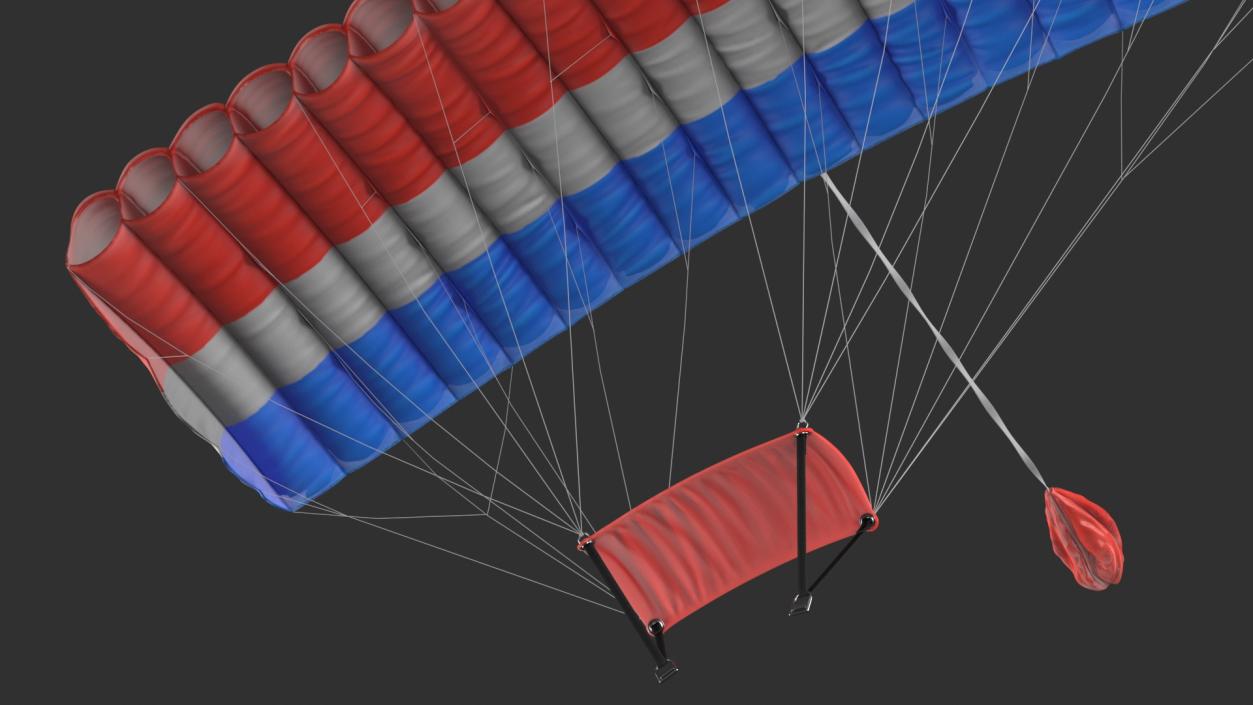 3D model Parafoil Parachute 2