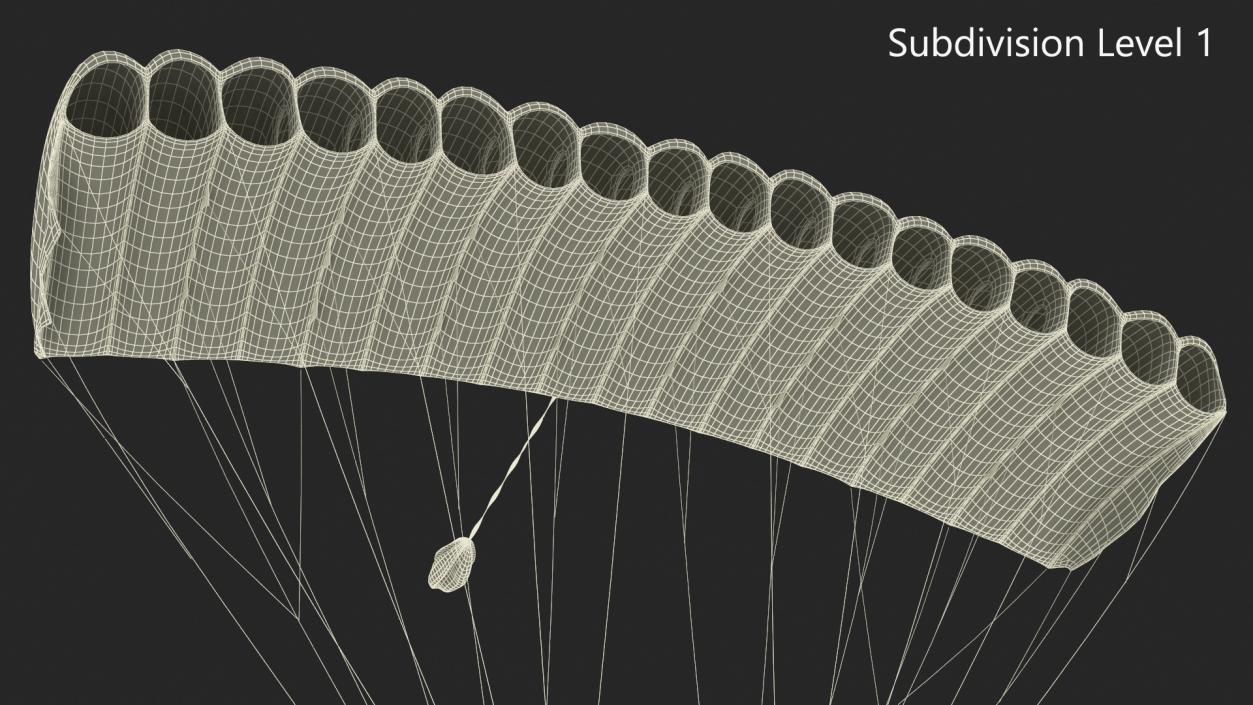 3D model Parafoil Parachute 2