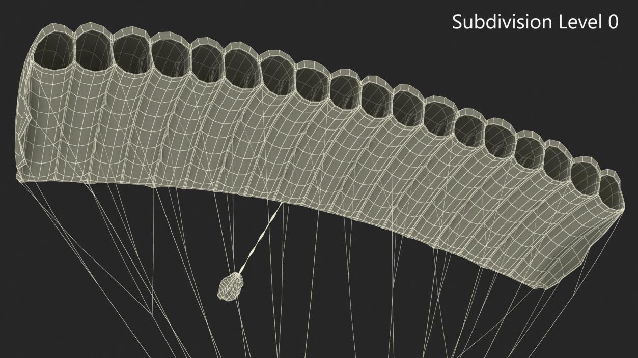 3D model Parafoil Parachute 2