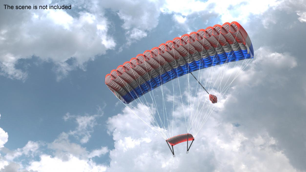 3D model Parafoil Parachute 2