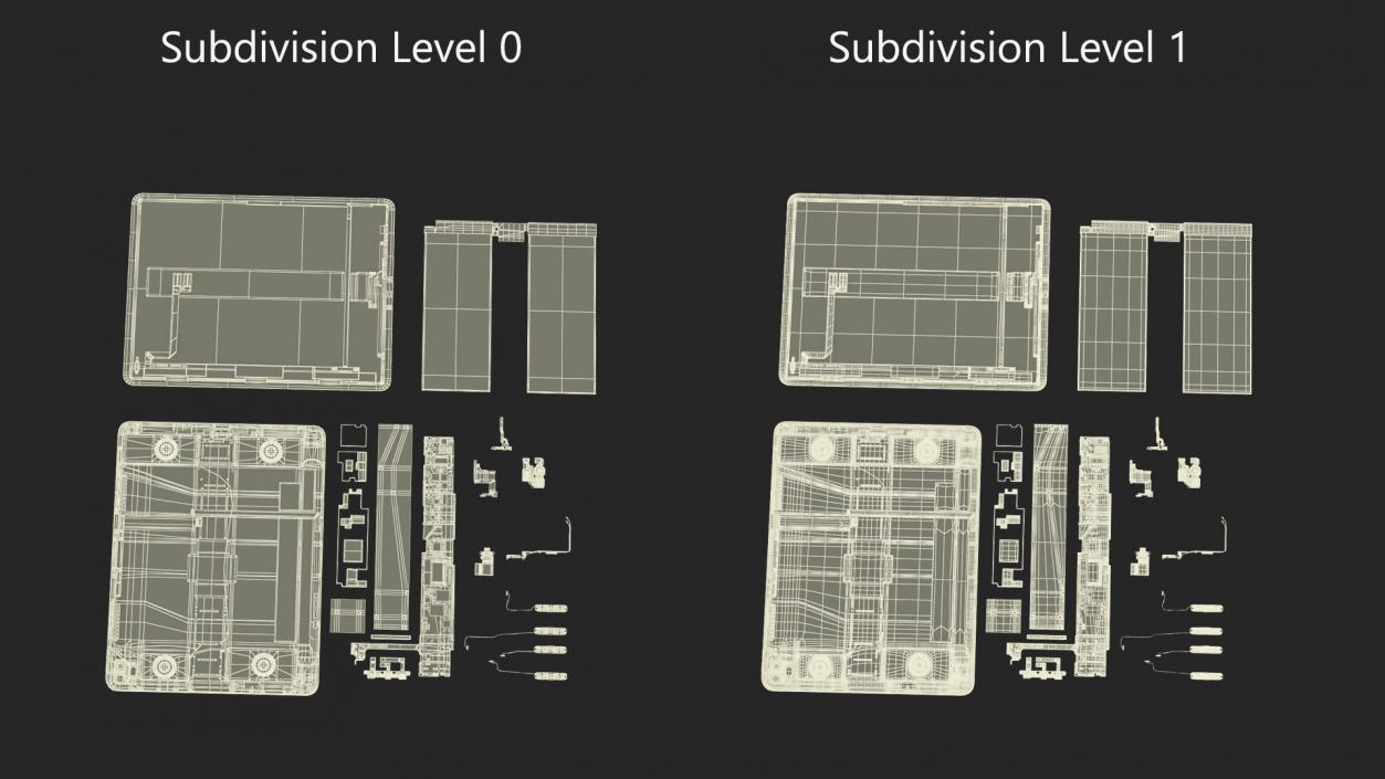 12 9 iPad Pro Fully Disassembled 3D