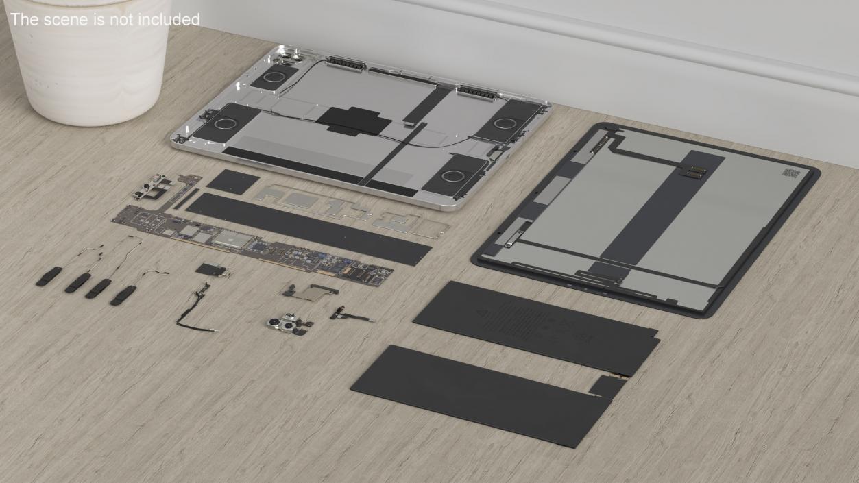 12 9 iPad Pro Fully Disassembled 3D