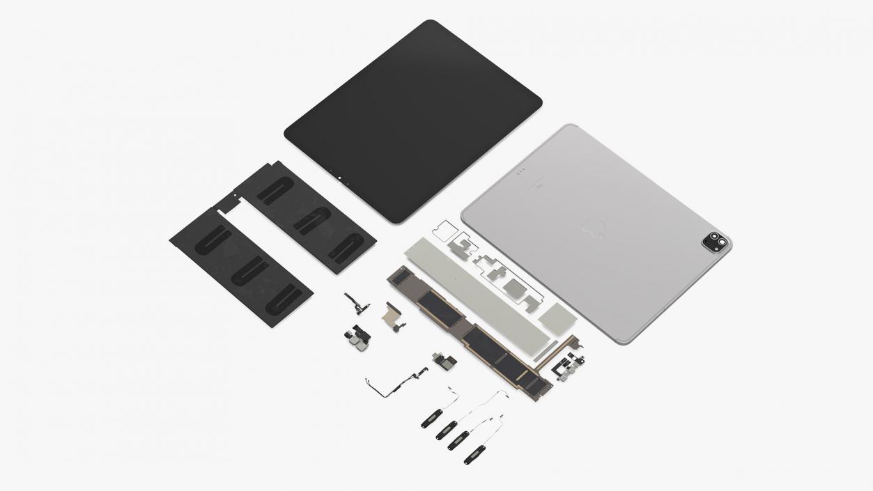 12 9 iPad Pro Fully Disassembled 3D