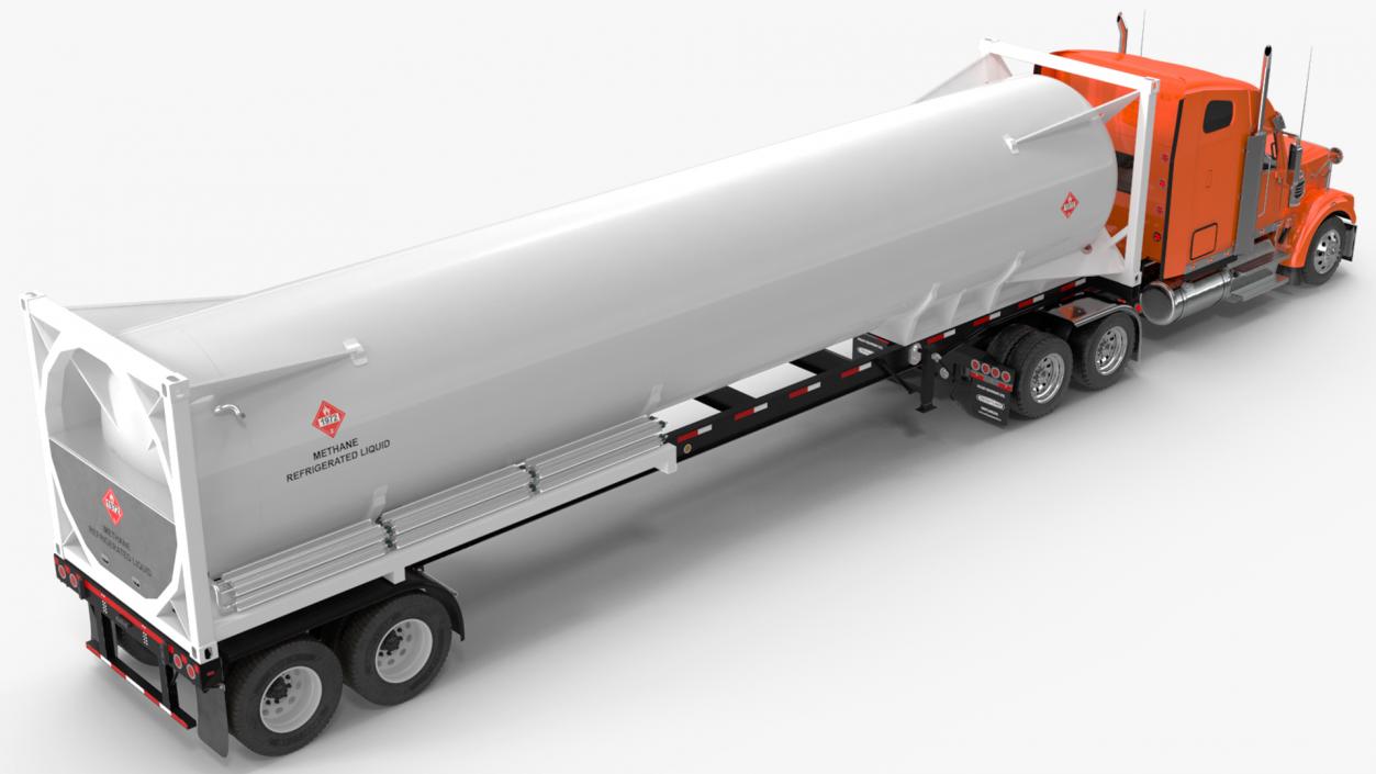 Freightliner Truck With Gas Tank 3D