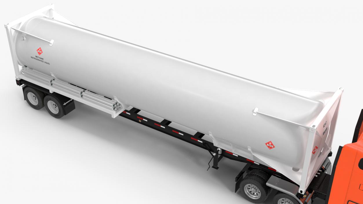 Freightliner Truck With Gas Tank 3D